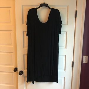 Cute black dress with high/low hem.